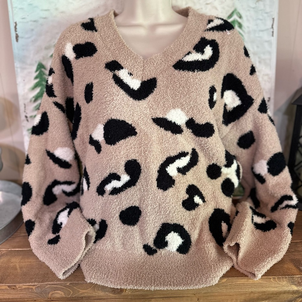 Thick Soft Leopard Sweater